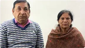 – Lalita 55/F ,  Rakesh 59/M